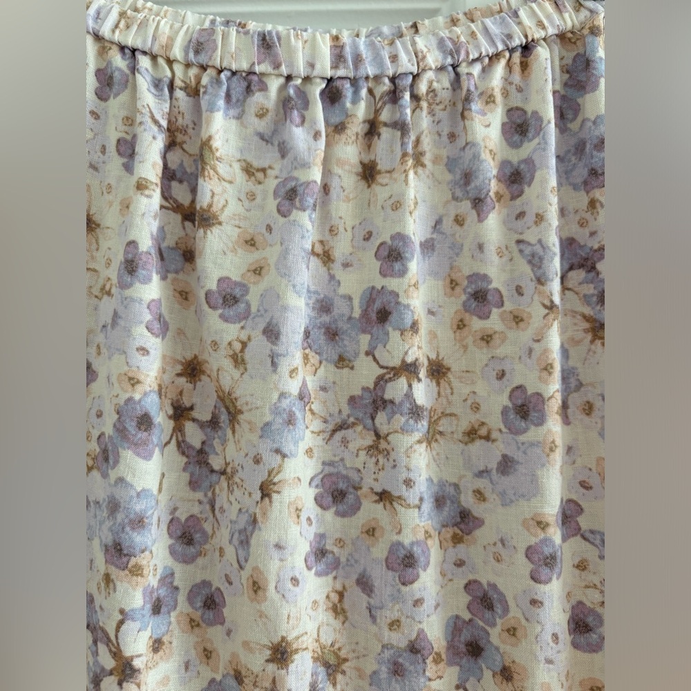 H&M floral linen tiered maxi skirt size XS - Picture 3 of 4